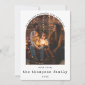 Jaar in de Review Minimalistische foto Christmas C Feestdagenkaart (Voorkant)