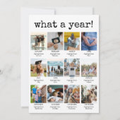 Jaar in de Review Minimalistische foto Christmas C Feestdagenkaart (Achterkant)