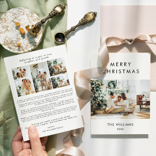 Jaar in de Review Modern Christmas Foto Feestdagenkaart