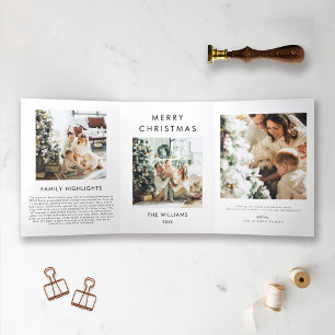 Jaar in de Review Moderne kerst Kaart