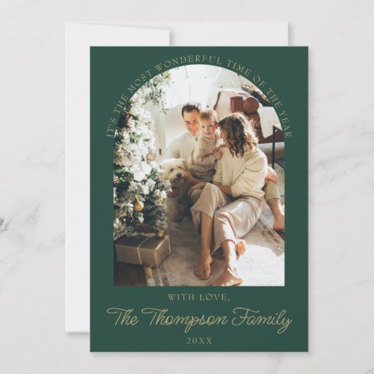 Jaar in de Review Wat een jaar Foto Christmas Coll Feestdagenkaart (Voorkant)