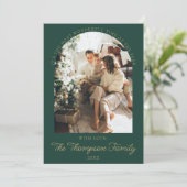 Jaar in de Review Wat een jaar Foto Christmas Coll Feestdagenkaart (Staand voorkant)