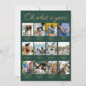 Jaar in de Review Wat een jaar Foto Christmas Coll Feestdagenkaart (Achterkant)