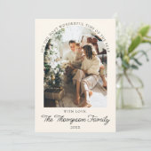 Jaar in de Review Wat een jaar Foto Christmas Coll Feestdagenkaart (Staand voorkant)