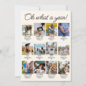 Jaar in de Review Wat een jaar Foto Christmas Coll Feestdagenkaart (Achterkant)