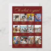 Jaar in de Review Wat een jaar Foto Christmas Coll Feestdagenkaart (Achterkant)