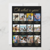 Jaar in de Review Wat een jaar Foto Christmas Coll Feestdagenkaart (Achterkant)
