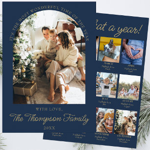 Jaar in de Review Wat een jaar Foto Christmas Coll Feestdagenkaart