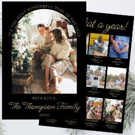 Jaar in de Review Wat een jaar Foto Christmas Coll Feestdagenkaart