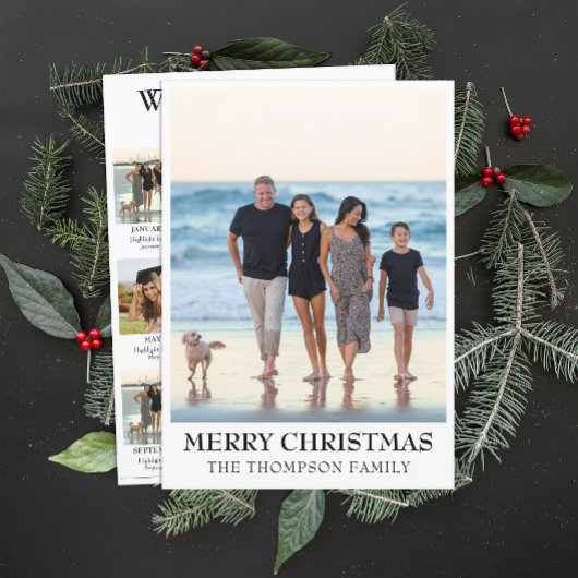 Jaar in de Review Wat een jaar fotocollage Kerst Feestdagenkaart