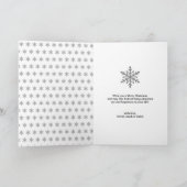 Jaar in de Review | Witte kerst infographic Feestdagen Kaart (Binnen)