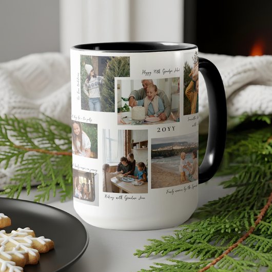 Jaar in Momenten 11 Familiefotocollage & Bijschrif Mok