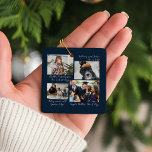 Jaar in Momenten Familie Fotocollage & Bijschrifte Keramisch Ornament<br><div class="desc">Vier het verhaal van je jaar met ons Year in Moments Family Photo Collage & Captions Ornament. De voorkant heeft een moderne collage-indeling met vier foto's, compleet met gepersonaliseerde bijschriften voor elk moment - perfect voor het benadrukken van vakanties, mijlpalen en dagelijkse geneugten. Op de achterkant is een volledige foto...</div>