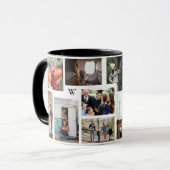 Jaar in Momenten Familie Fotocollage Keepsake Gift Mok (Voorkant links)