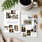 Jaar in Momenten Familie Fotocollage Kerstmis Folie Feestdagenkaart