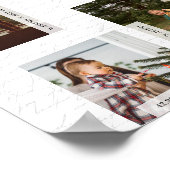 Jaar in Momenten Fotocollage Coördinaten Keepsake Poster (Hoek)