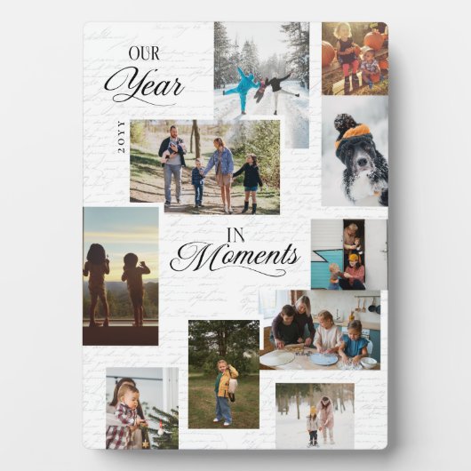 Jaar in Momenten Fotogalerij Collage Keepsake Fotoplaat (voorkant)