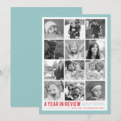 jaar in Review 12 Foto Collage Holiday Fotokaart Feestdagenkaart (Voorkant / Achterkant)