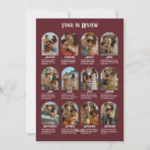 Jaar in Review 12 Fotofamilie Feestdagenkaart (Achterkant)