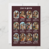 Jaar in Review 12 Fotofamilie Feestdagenkaart (Achterkant)
