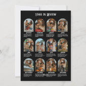 Jaar in Review 12 Fotofamilie Feestdagenkaart (Achterkant)