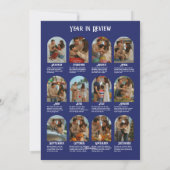Jaar in Review 12 Fotofamilie Feestdagenkaart (Achterkant)