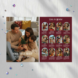 Jaar in Review 12 Fotofamilie Feestdagenkaart