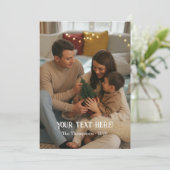 Jaar in Review 12 Fotofamilie Feestdagenkaart (Staand voorkant)