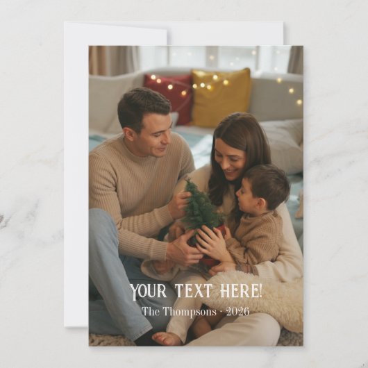 Jaar in Review 12 Fotofamilie Feestdagenkaart (Voorkant)