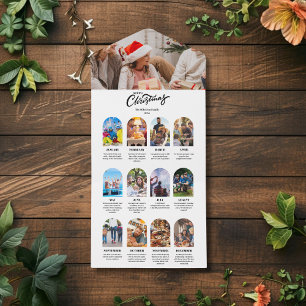 Jaar in Review 13 Fotocollage aangepaste groeten All In One Uitnodiging