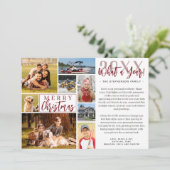 Jaar in Review 17 Aangepaste groeten voor fotocoll Feestdagenkaart (Staand voorkant)