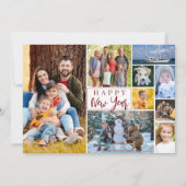 Jaar in Review 17 Aangepaste groeten voor fotocoll Feestdagenkaart (Achterkant)