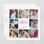 Jaar in Review 8 Foto Collage Holiday Card Kaart (Voorkant / Achterkant)