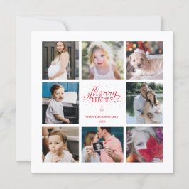 Jaar in Review 8 Foto Collage Holiday Card Kaart