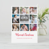 Jaar in Review 9 Foto Merry kerstkaart Kaart (Staand voorkant)