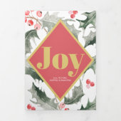 Jaar in Review Botanische Joy Drieluik Wenskaart (Cover)