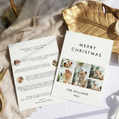 Jaar in Review Chique Modern Multi Photo Christmas Feestdagenkaart