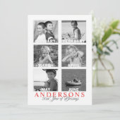 Jaar in Review Dubbelzijdige multi-fotokaart (Staand voorkant)