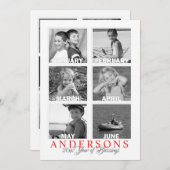 Jaar in Review Dubbelzijdige multi-fotokaart (Voorkant / Achterkant)