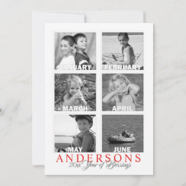 Jaar in Review Dubbelzijdige multi-fotokaart