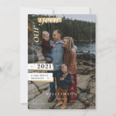 Jaar in Review Familie Foto's Jaar vol herinnering Feestdagenkaart (Voorkant)