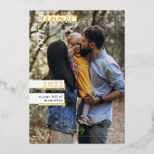 Jaar in Review Familie Foto's Jaar vol herinnering Folie Feestdagenkaart (Voorkant)