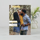 Jaar in Review Familie Foto's Jaar vol herinnering Folie Feestdagenkaart (Staand Voorkant)