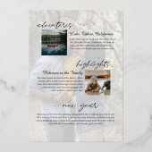 Jaar in Review Familie Foto's Jaar vol herinnering Folie Feestdagenkaart (Achterkant)