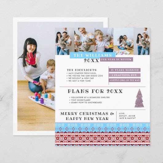 Jaar in Review | Familiekerstbrochure (Voorkant / Achterkant)