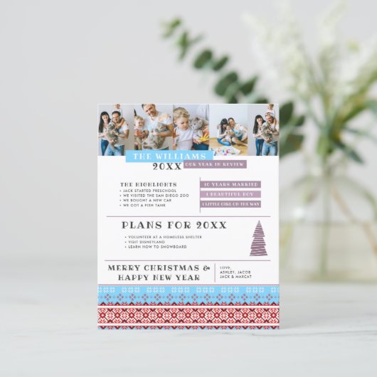 Jaar in Review | Familiekerstbrochure (Staand voorkant)