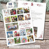 Jaar in Review Foto Collage 8.5x11 Holiday Letter