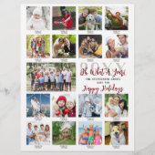 Jaar in Review Foto Collage 8.5x11 Holiday Letter (Voorkant)