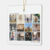 Jaar in Review Foto Collage Family Kerstmis Keramisch Ornament (Links)