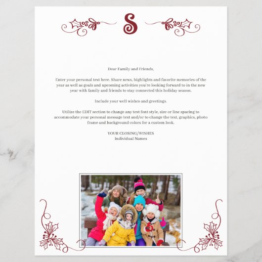 Jaar in Review Foto Collage kerstbrief Flyer (Achterkant)